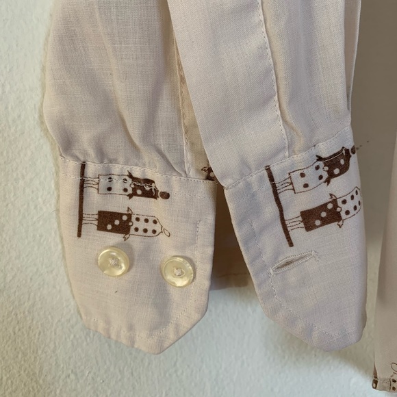 1970’s Men’s Shirt with Domino Pattern - Picture 6 of 7